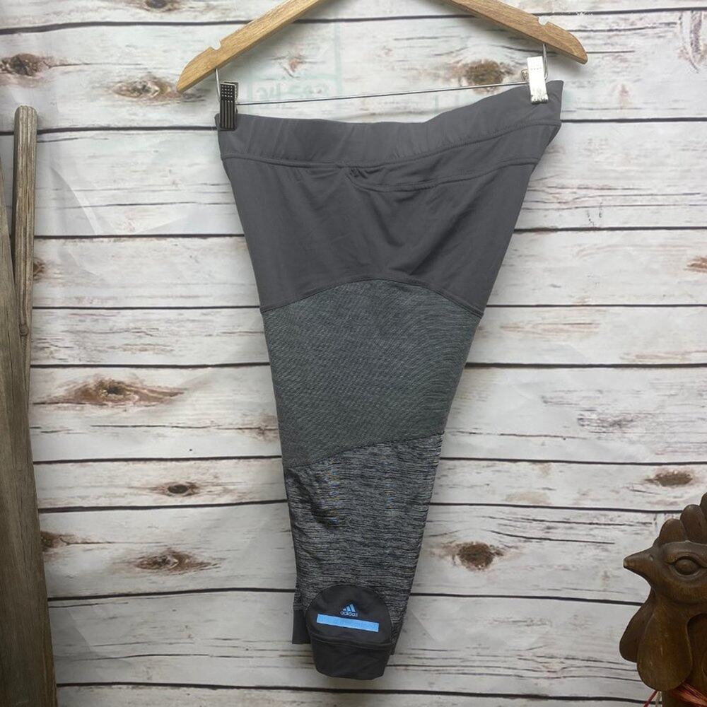 Adidas Stella McCartney Capri Pants Sport Large Workout Yoga Pant Grey Gray L - Picture 3 of 11